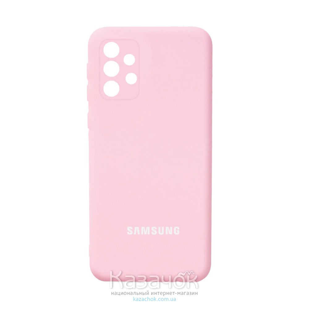Силиконовая накладка Silicone Case для Samsung A32/A325 2021 Light Pink