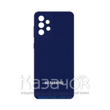 Силиконовая накладка Silicone Case для Samsung A72/A725 2021 Dark Blue