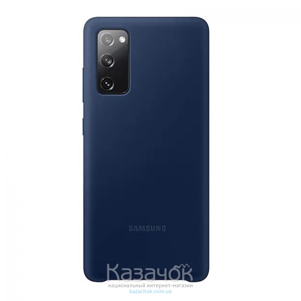 Силиконовая накладка Silicone Case для Samsung S20FE/G780 2020 Navy Blue