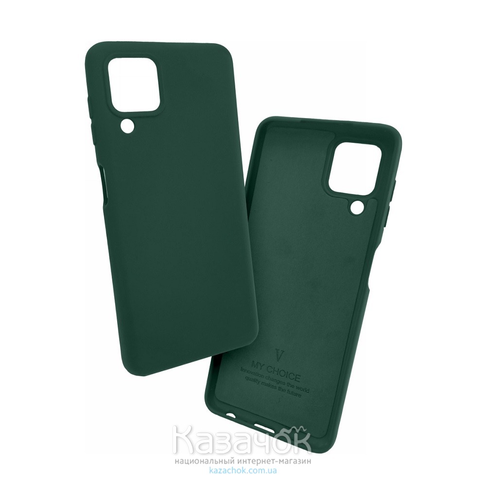 Силиконовая накладка Silicone Case для Samsung A22/A225 2021 Dark Green