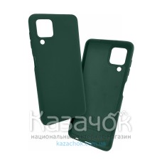 Силиконовая накладка Silicone Case для Samsung A22/A225 2021 Dark Green