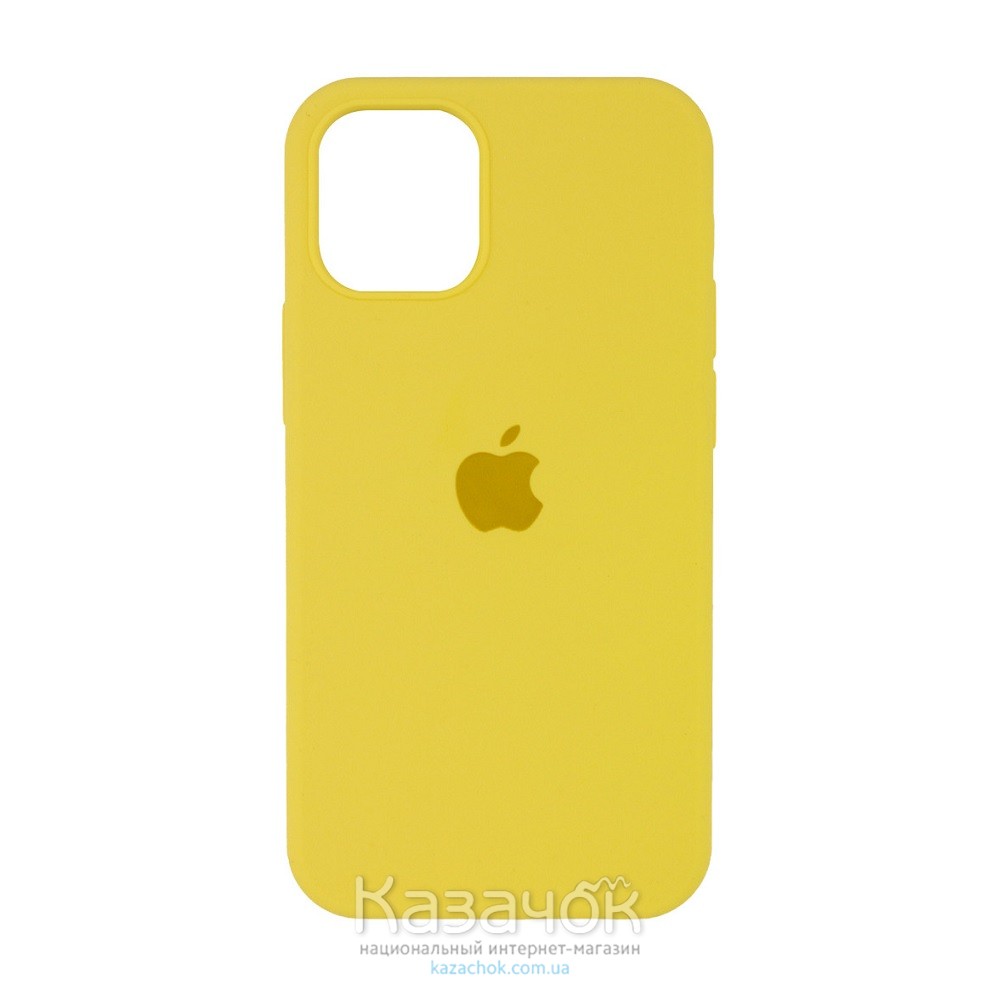 Силиконовая накладка Silicone Case Full для iPhone 13 Pro Yellow