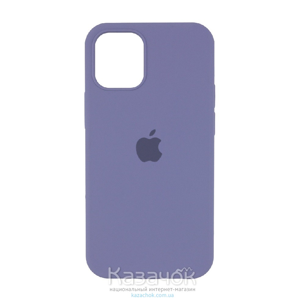 Силиконовая накладка Silicone Case Full для iPhone 13 Pro Max Lavander Grey