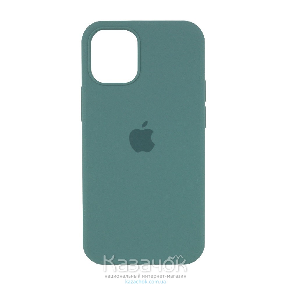 Силиконовая накладка Silicone Case Full для iPhone 13 Pine Green