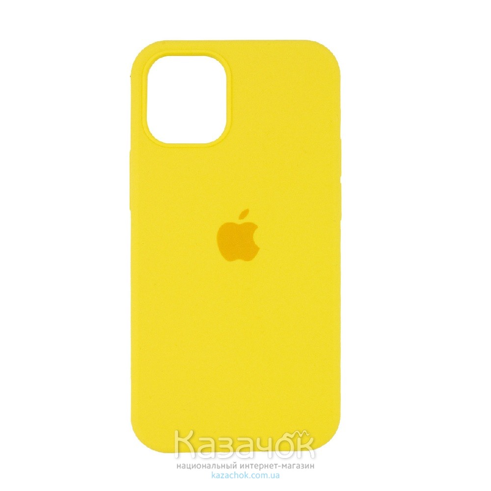 Силиконовая накладка Silicone Case Full для iPhone 13 Pro Max Canary Yellow
