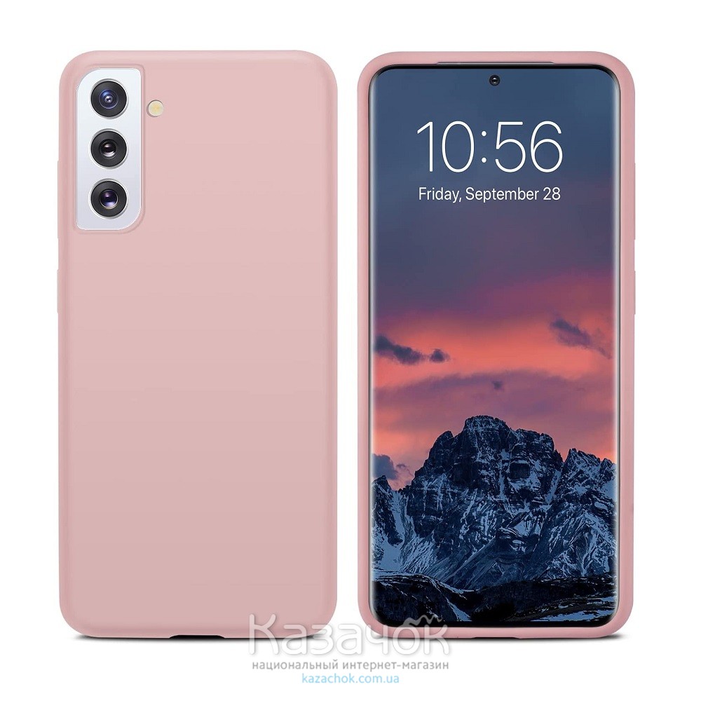 Силиконовая накладка Soft Silicone Case для Samsung S21 Plus 2021 Pink Sand