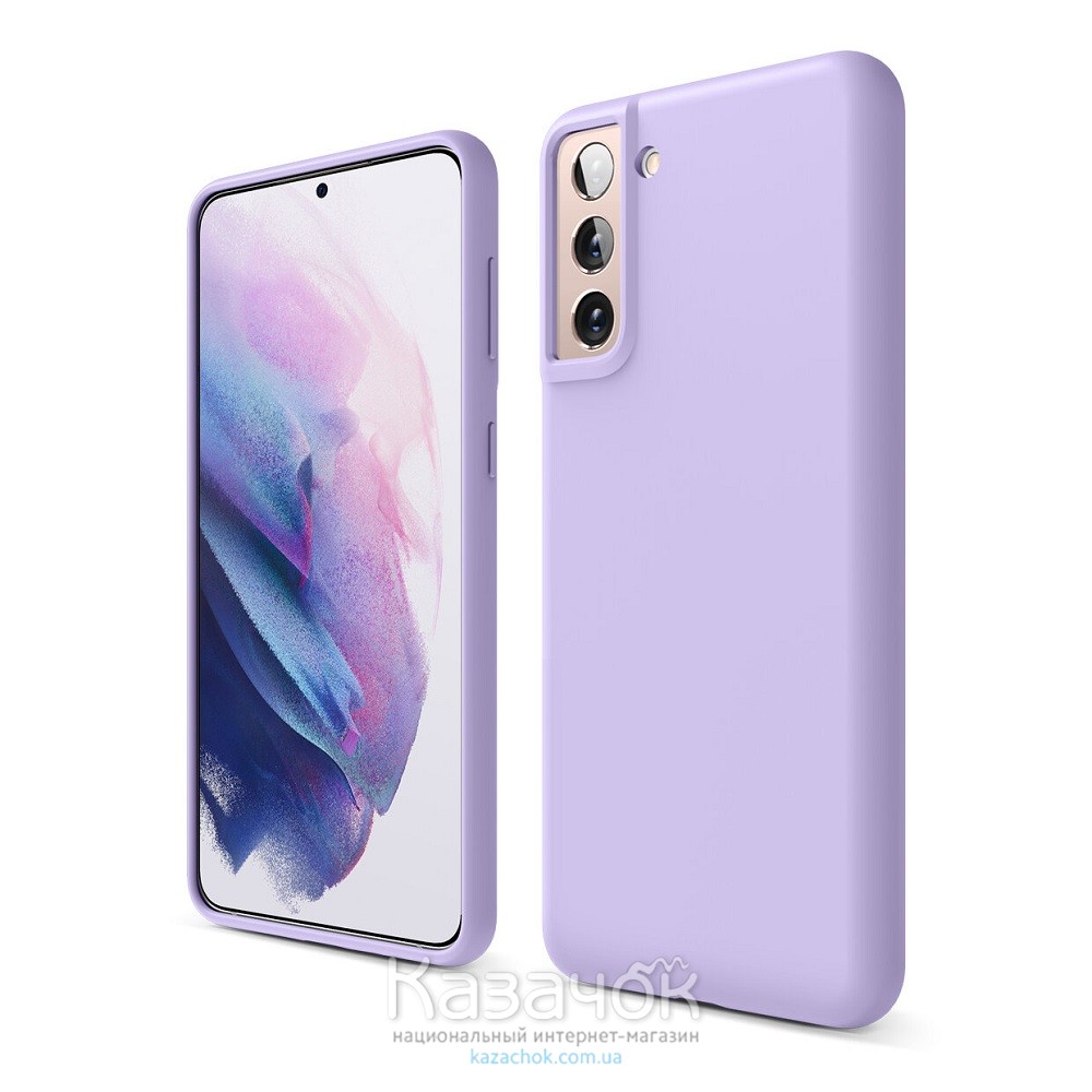 Силиконовая накладка Soft Silicone Case для Samsung S21 Plus 2021 Lilac