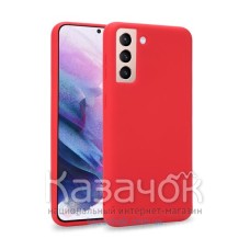 Силиконовая накладка Soft Silicone Case для Samsung S21 2021 Red