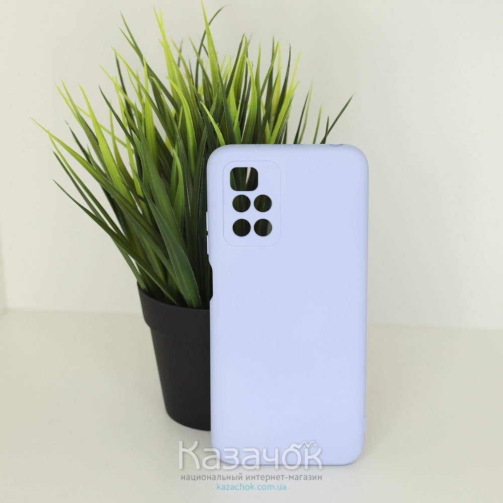 Силиконовая накладка Soft Silicone Case для Xiaomi Redmi 10 Lilac