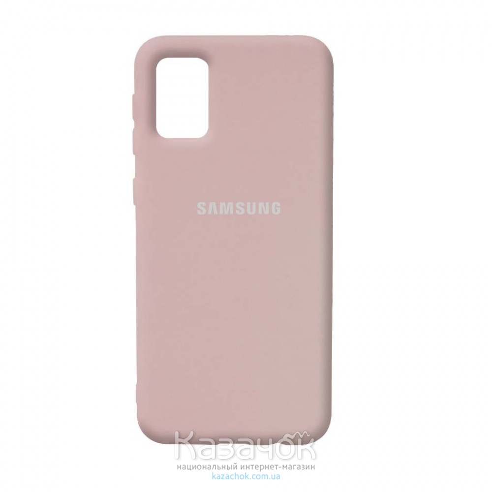 Силиконовая накладкa Silicone Case для Samsung A03s/A037 2021 Pink Sand