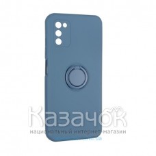 Силиконовая накладка Ring Case для Samsung A12/A127 2021 Blue