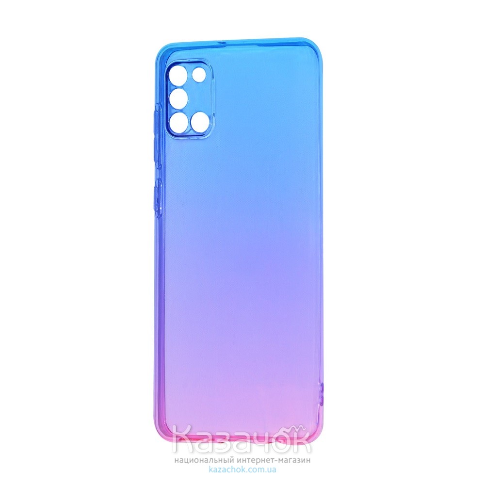Силиконовая накладка Gradient Desing для Samsung A31/A315 2020 Blue/Pink