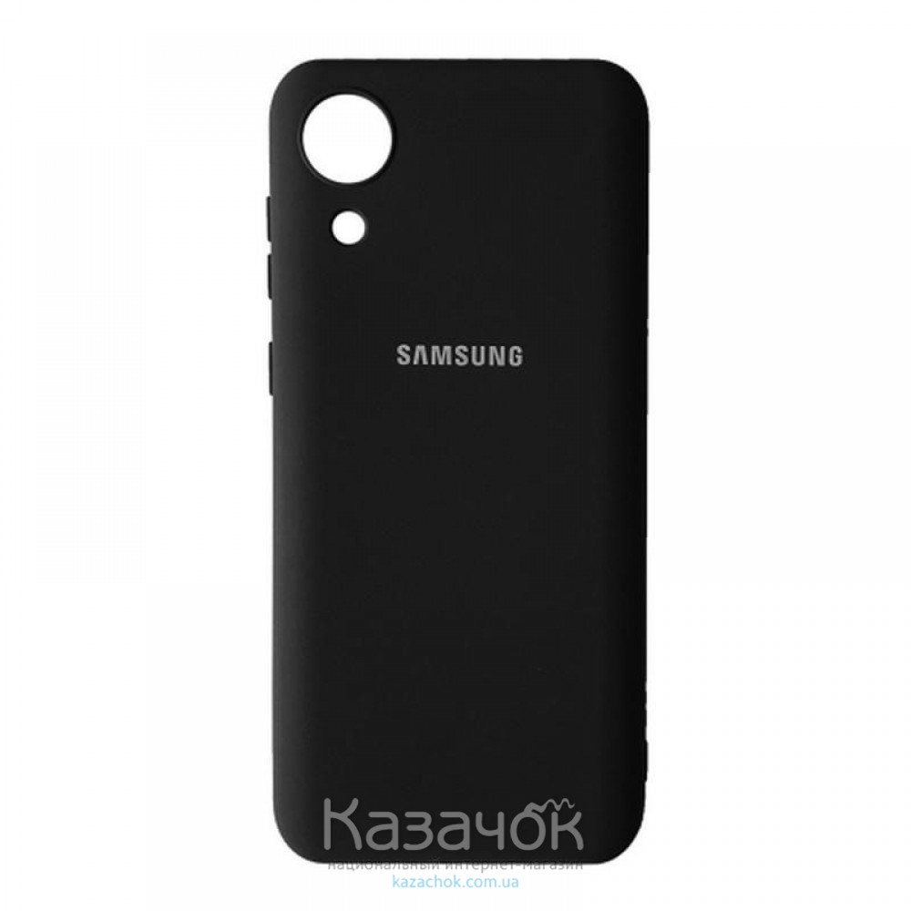 Силиконовая накладка Silicone Case для Samsung A03 Core/A032 2022 Black