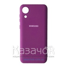 Силиконовая накладка Silicone Case для Samsung A03 Core/A032 2022 Grape
