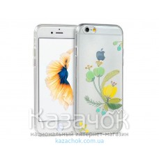 Силиконовая накладка iPhone 6/6S Remax Flower Series Green (2-0138)