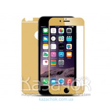 Защитное стекло iPhone 6/6S Front and Back Gold Metal