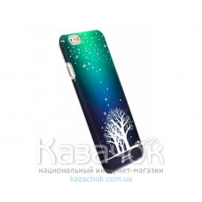Пластиковая фосфорная накладка Joyroom Phone 6/6S Tree