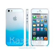 Силиконовая накладка iPhone 5/5S Gradient Blue/White