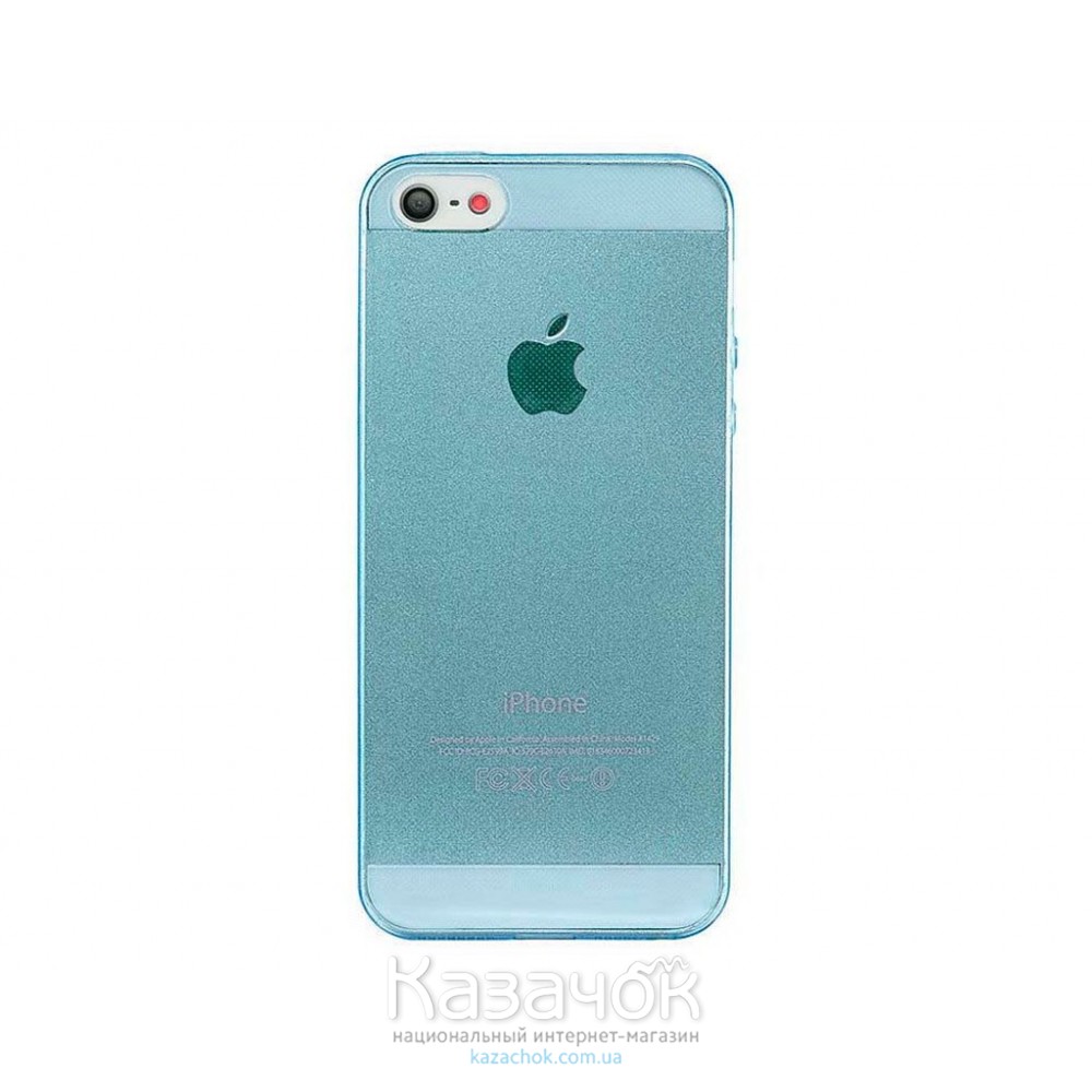 Силиконовая накладка iPhone 5/5S Remax 0.2 mm Blue