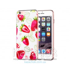 Силиконовая накладка Diamond Silicon Cocktail-series iPhone 5/5S Strawberry