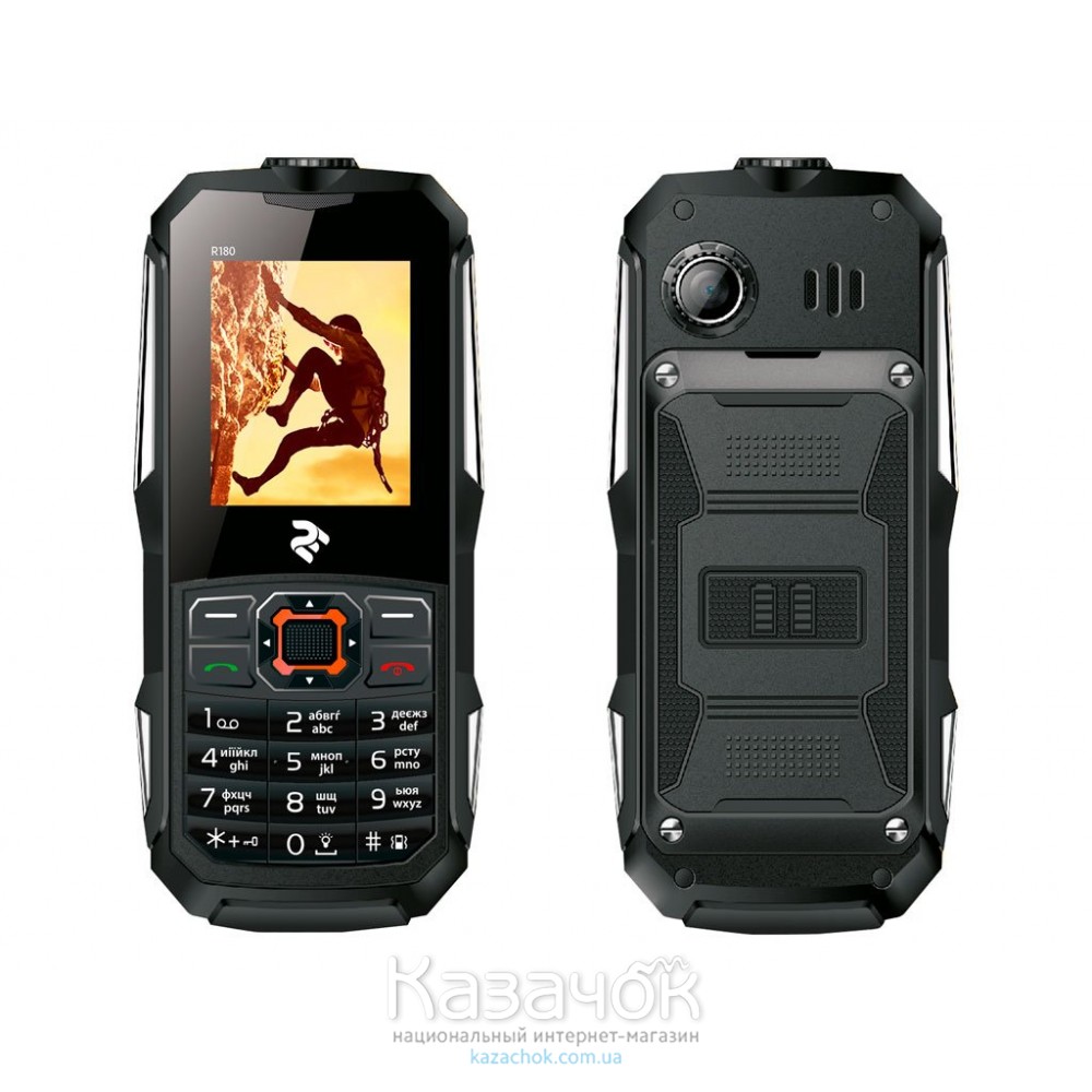 Мобильный телефон TWOE R180 Dual Sim Black