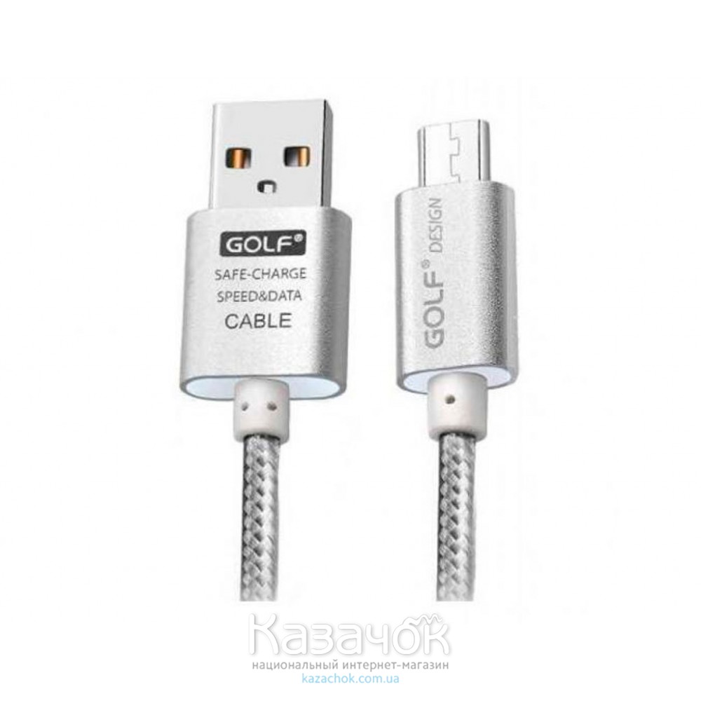 USB-кабель Golf GC-10m Metal Micro USB Silver