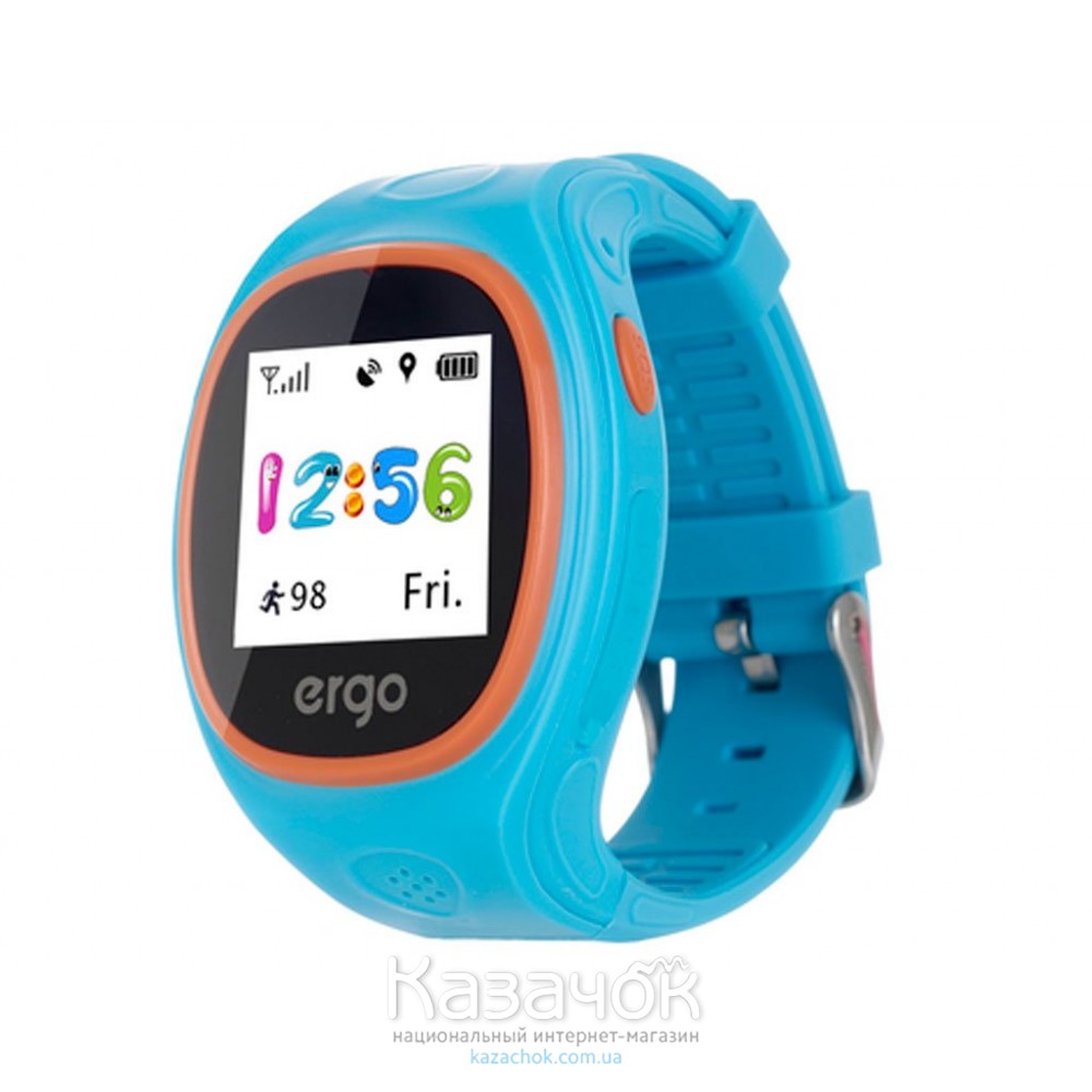 Детские умные часы ERGO GPS Tracker Junior Color J010 Blue