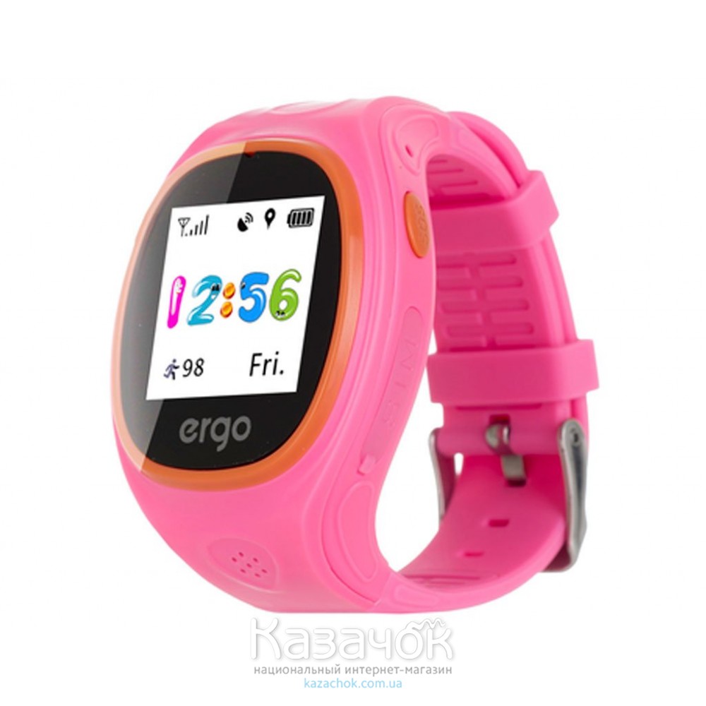 Детские умные часы ERGO GPS Tracker Junior Color J010 Pink