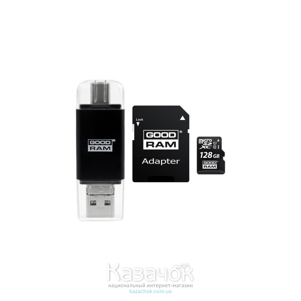 Карта памяти Goodram MicroSDHC 16GB Class 10 UHS-I SD-adapter+Card reader Type-C (M1A5-0160R11)