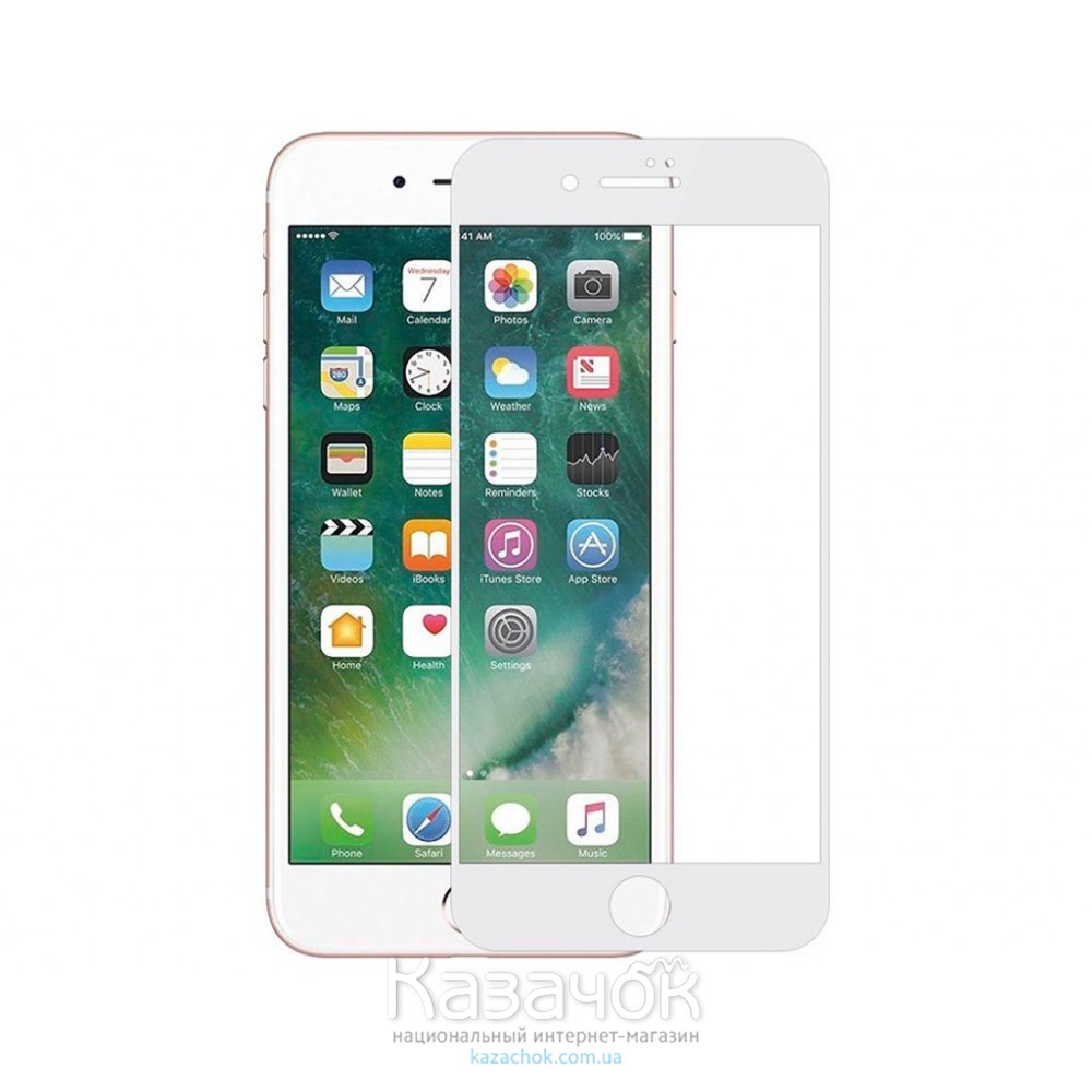 Защитное стекло iPhone 7/8 5D White