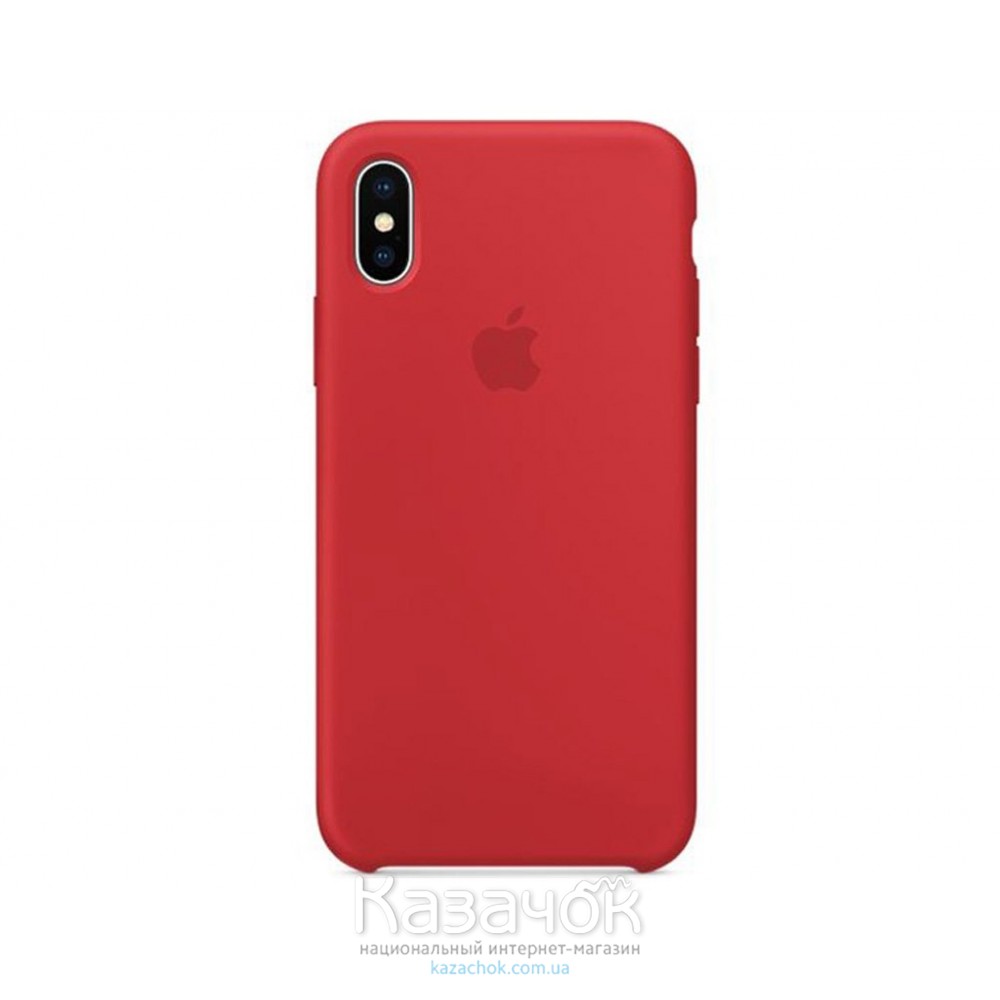 Накладка Silicone Case Original iPhone X Red