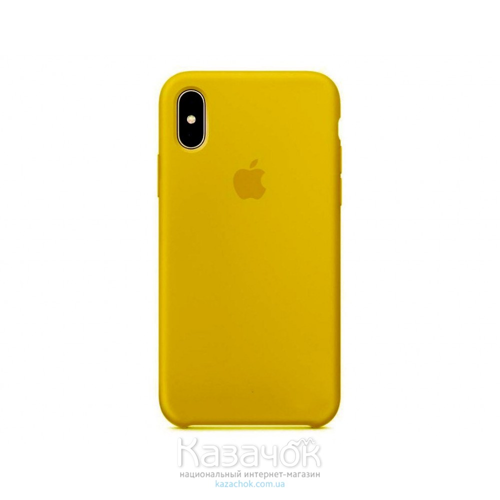 Накладка Silicone Case Original iPhone X Cream Gold