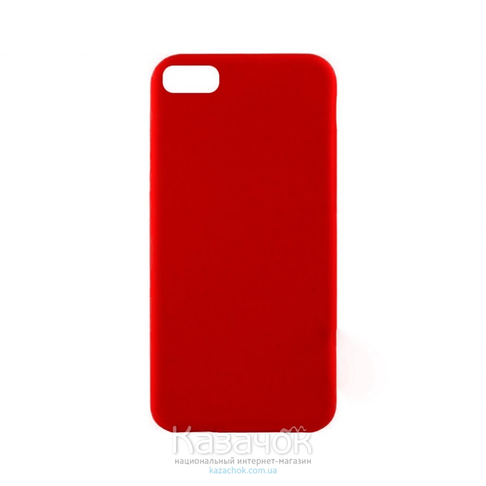 Силиконовая накладка Inavi Simple Color для iPhone 7/8 Red