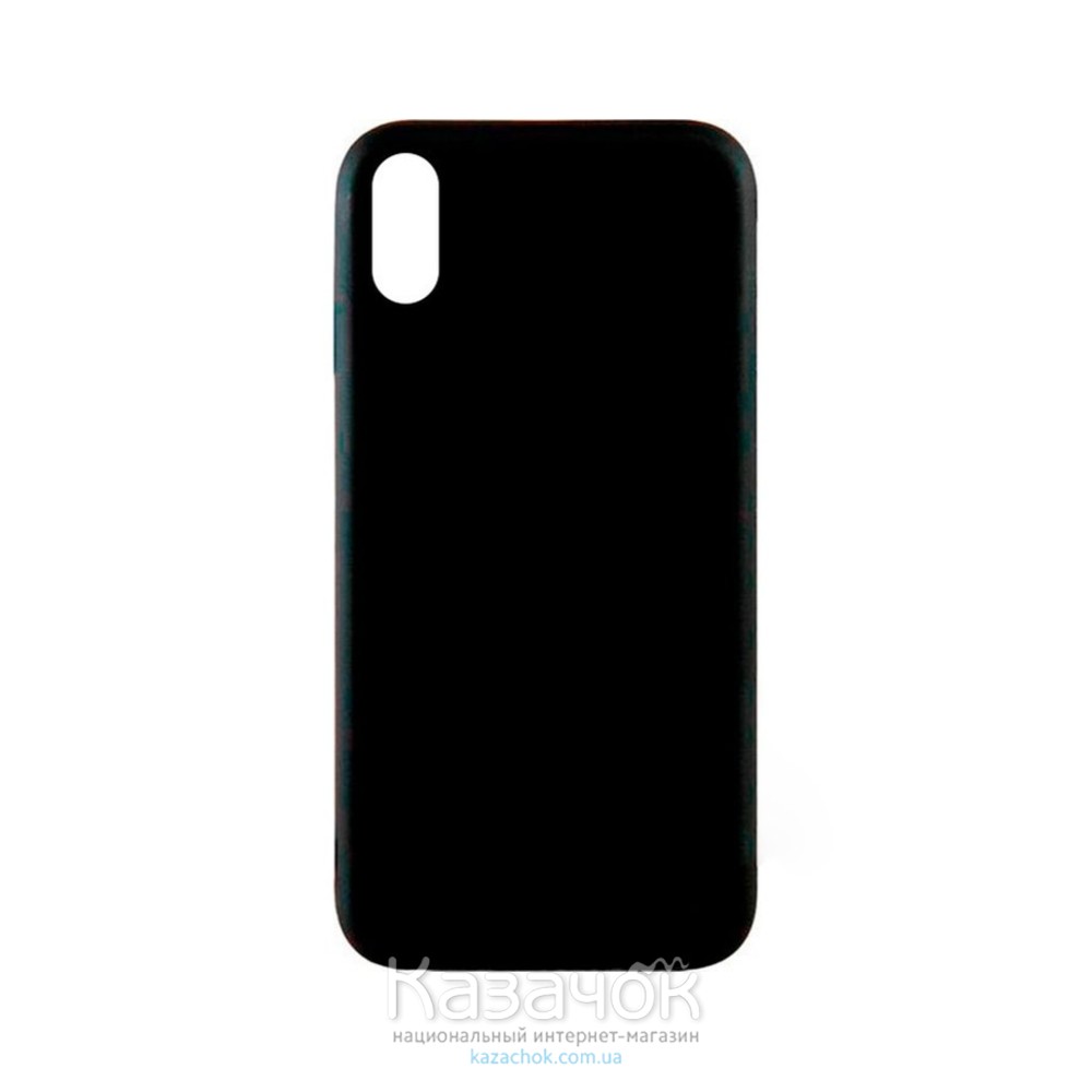 Силиконовая накладка Inavi Simple Color для iPhone X Black