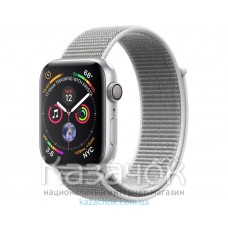 Apple Watch Series 4 GPS 40mm Silver Aluminum Case with Pure Summit White Nike Sport Loop (MU7F2)