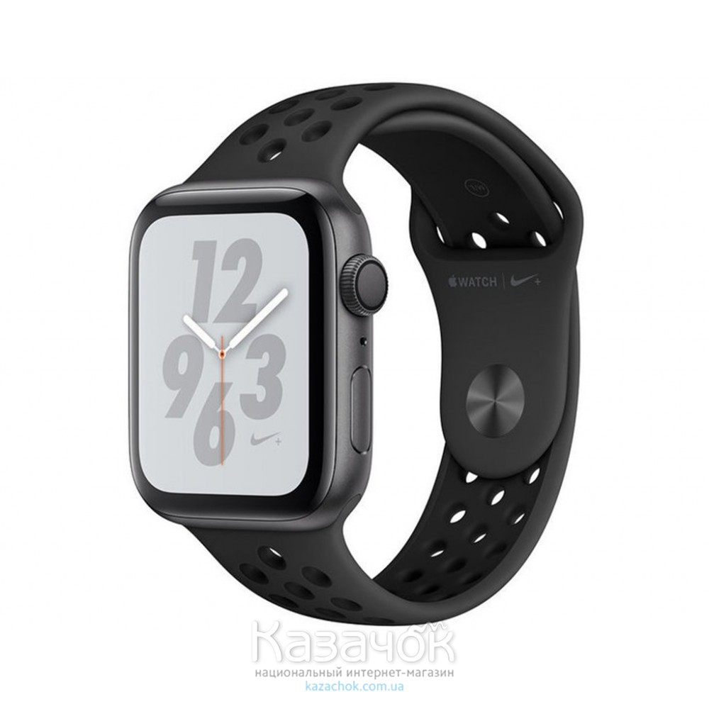 Apple Watch Series 4 Nike+ GPS 44mm Space Gray Aluminum Case with Grey/Blaсk Nike Sport Band (MU6L2)