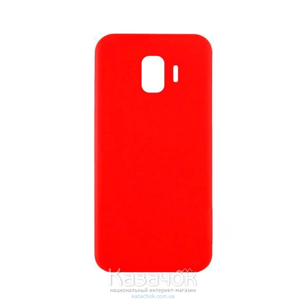 Силиконовая накладка iNavi Simple Color для Samsung J4 2018 J400 Red