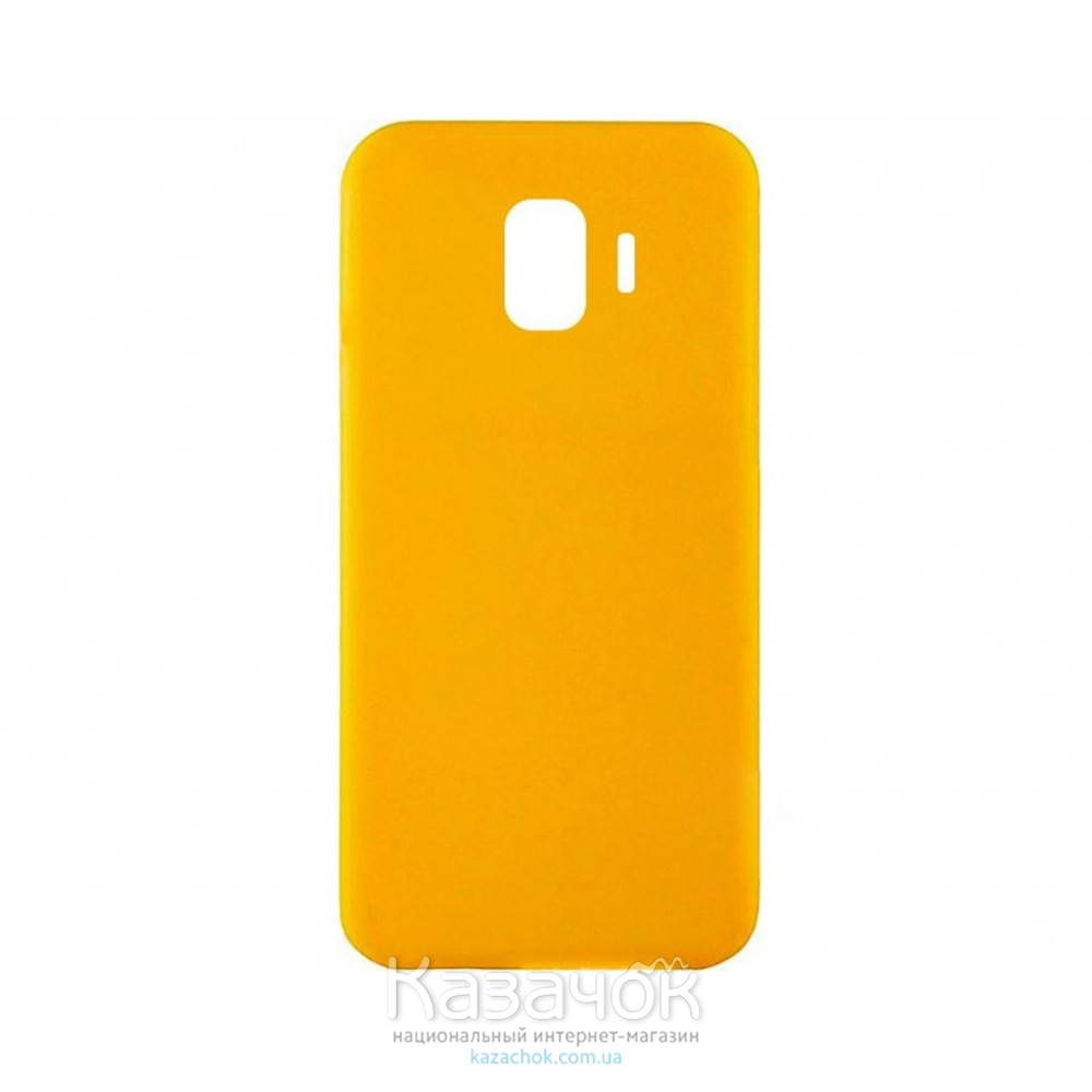 Силиконовая накладка iNavi Simple Color для Samsung J4 2018 J400 Yellow