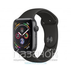 Apple Watch Series 4 GPS 40mm Space Gray Aluminum Case with Blaсk Sport Band (MU662)