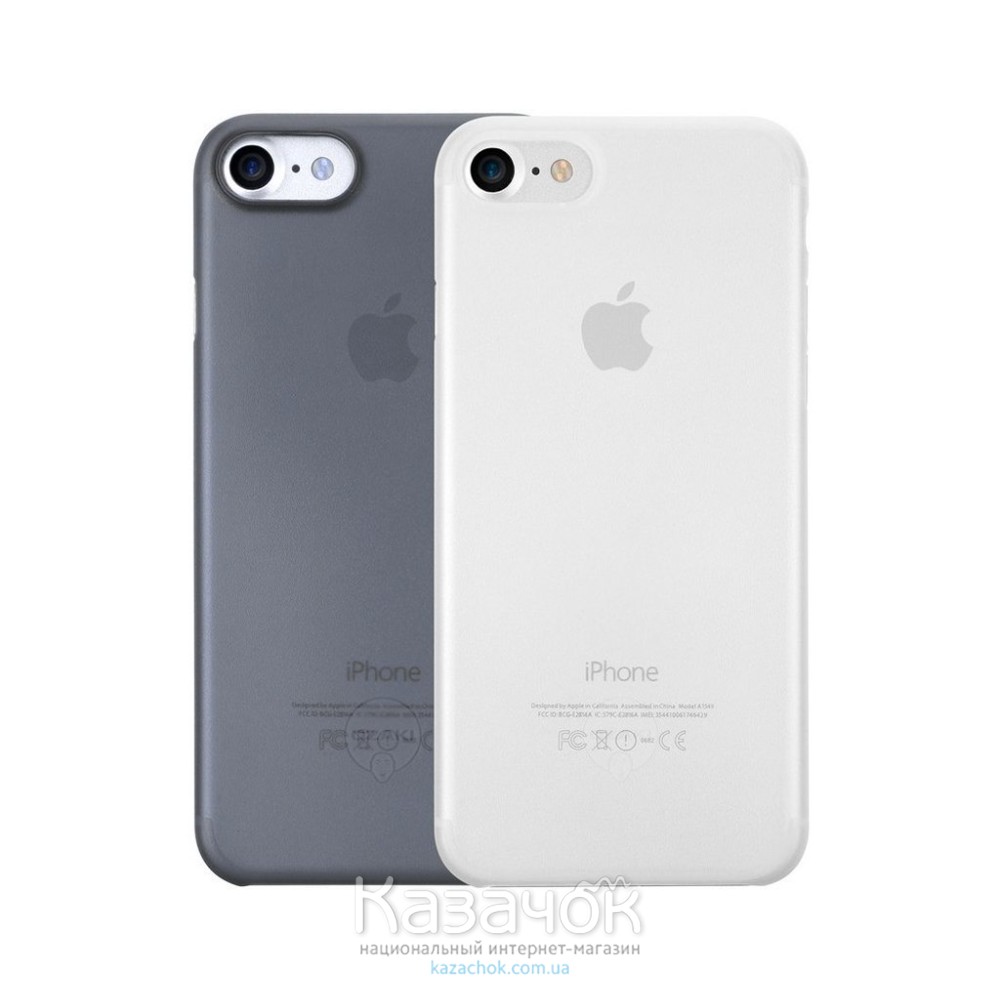 Комплект чехлов O!coat 0.3 Jelly 2 in 1 Case For iPhone 7/8 Clear and Dark Blue (OC720CD)