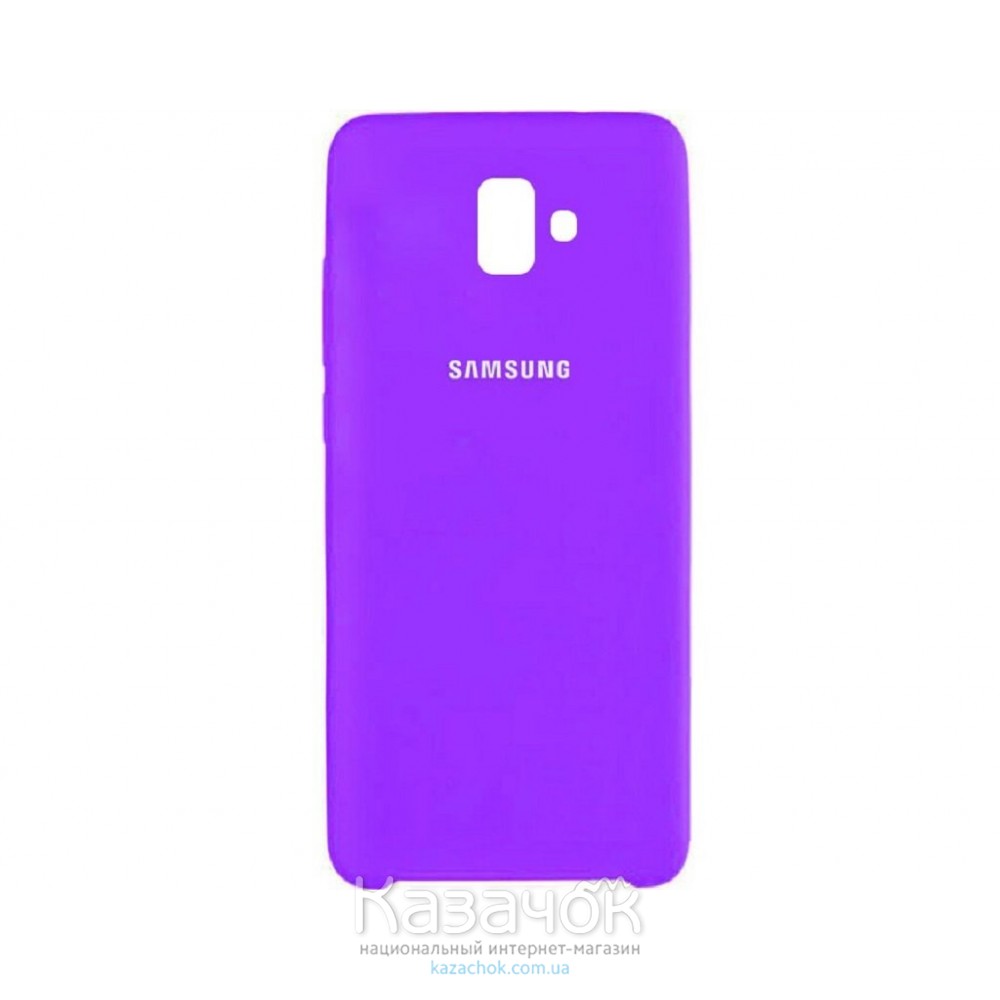 Силиконовая накладка Silicone Case для Samsung J6 Plus 2018 J610 Violet