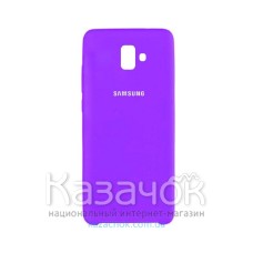 Силиконовая накладка Silicone Case для Samsung J6 Plus 2018 J610 Violet