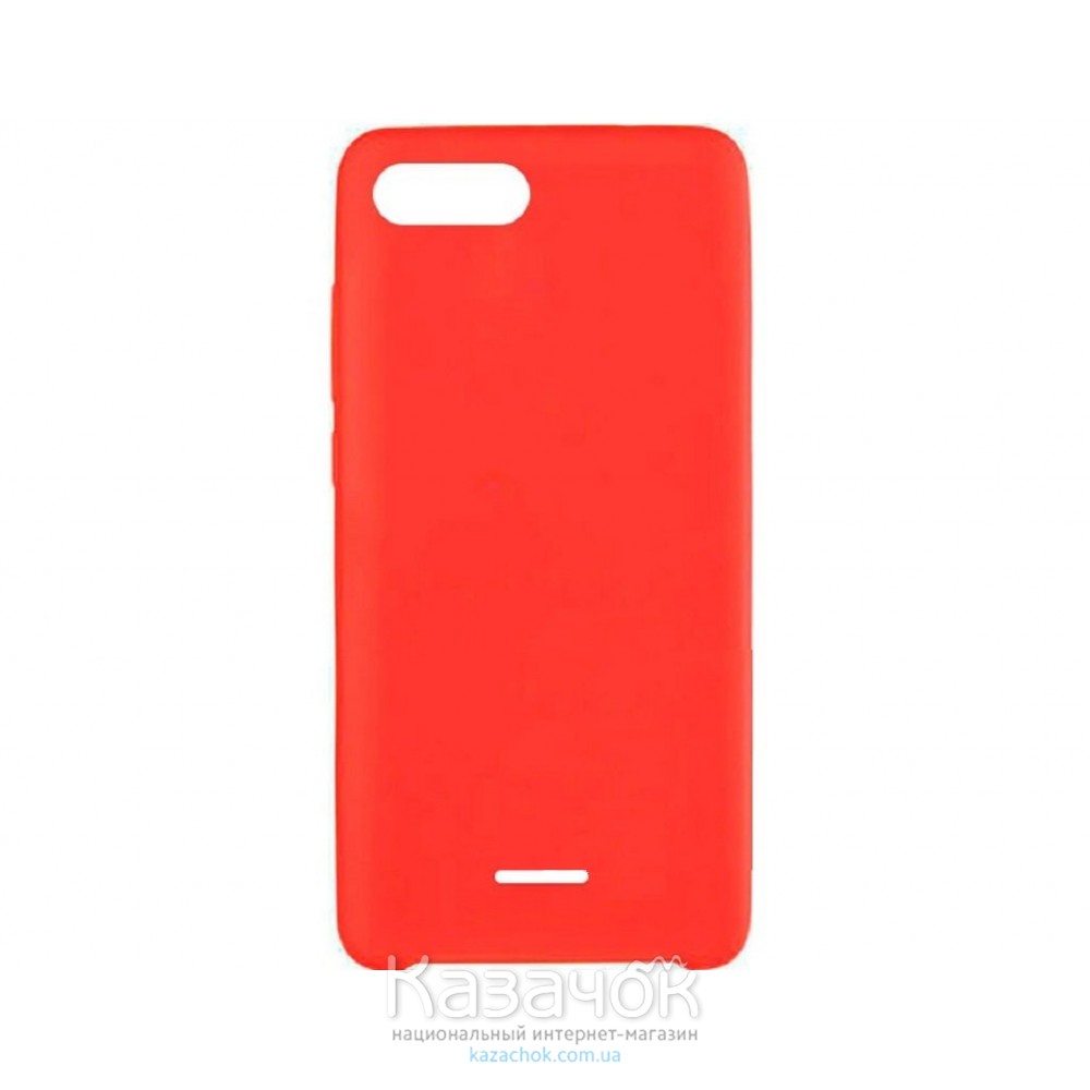 Силиконовая накладка Silicone Case для Xiaomi Redmi 6A Red