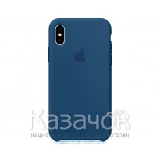 Силиконовая накладка для Apple iPhone X/XS Silicone Case Blue Cobalt
