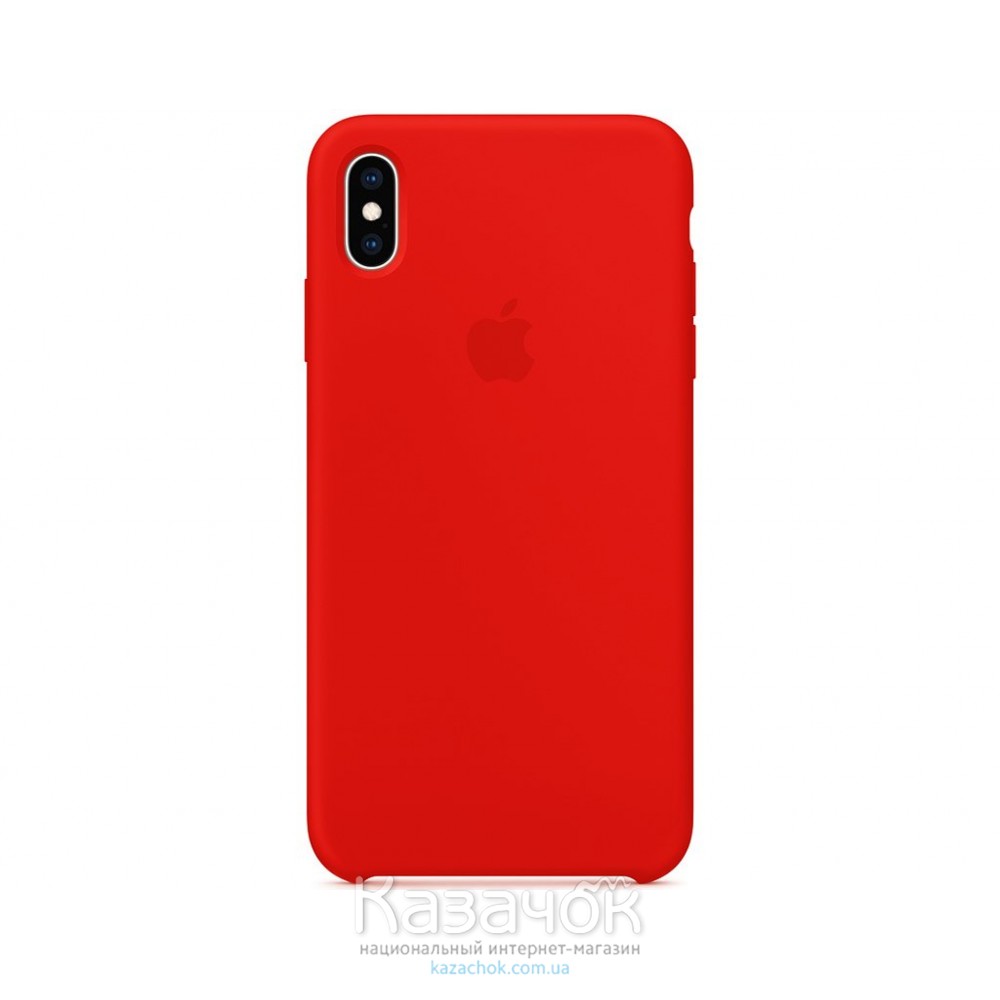 Силиконовая накладка для Apple iPhone X/XS Silicone Case Candy Red