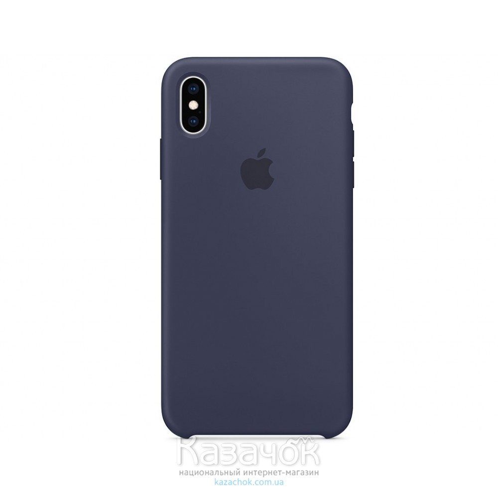 Силиконовая накладка для Apple iPhone X/XS Silicone Case Midnight Blue