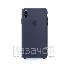 Силиконовая накладка для Apple iPhone X/XS Silicone Case Midnight Blue