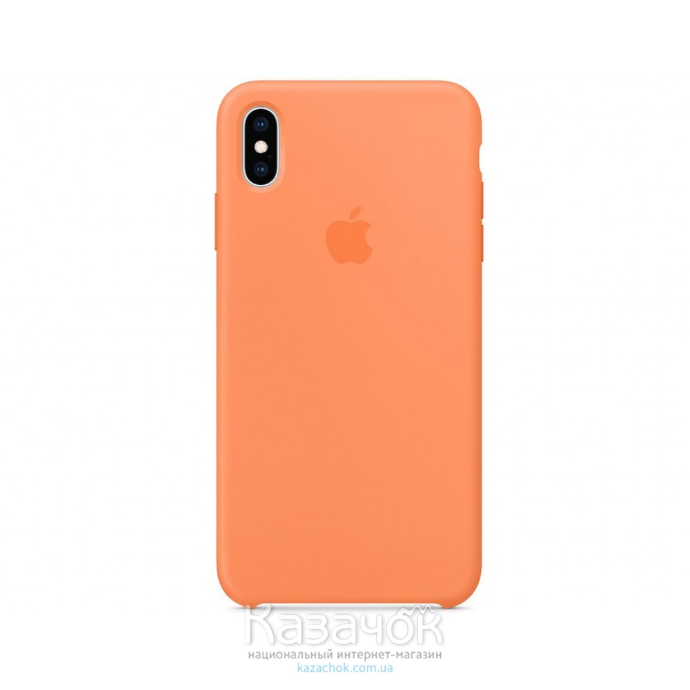 Силиконовая накладка для Apple iPhone X/XS Silicone Case Peach