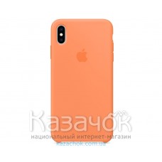 Силиконовая накладка для Apple iPhone X/XS Silicone Case Peach