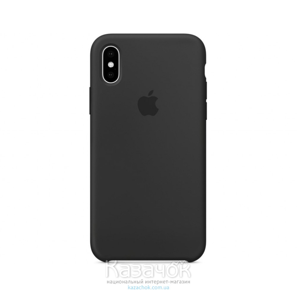 Силиконовая накладка для Apple iPhone X/XS Silicone Case Space Grey